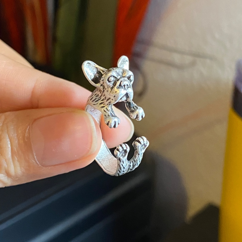 Silver Dog Open Ring,Silver Adjustable Ring,Silve… - image 5
